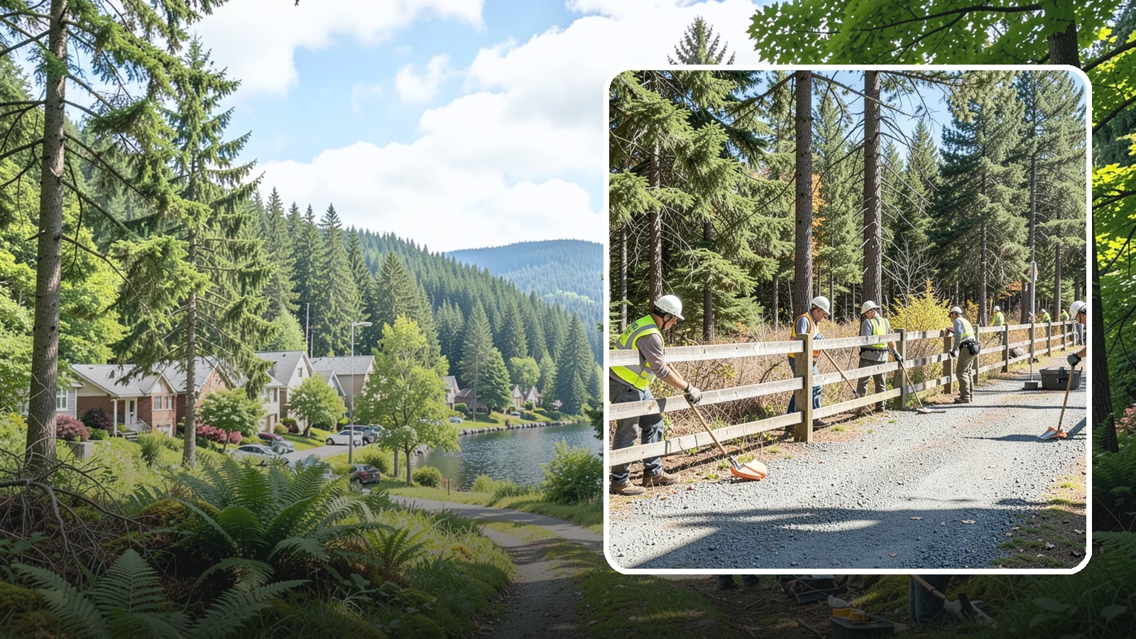 Trail Fencing in Lake Forest Park, King County, WA - Install trail fencing and split-rail systems that guide users, protect habitat, and blend with natural settings.