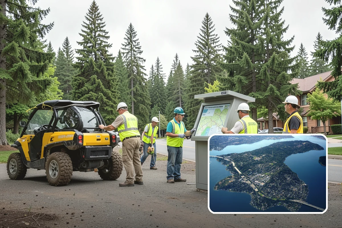 Trail Fencing in Mercer Island, King County, WA - Guides trail users while protecting habitat and plantings