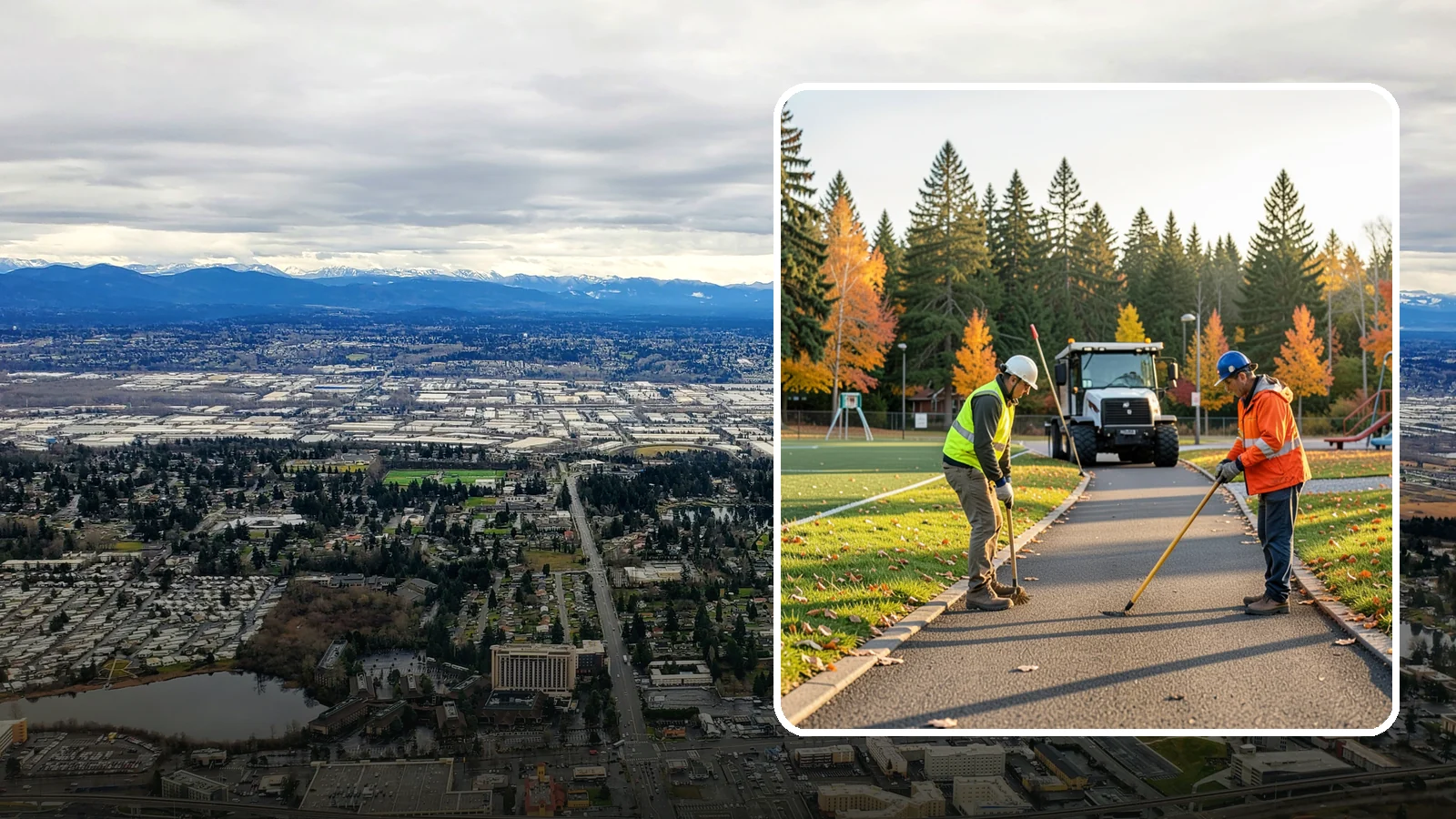 Trail Maintenance in SeaTac, King County, WA - Routine maintenance of multi-use trails to keep surfaces safe, drainable, and accessible to the public.