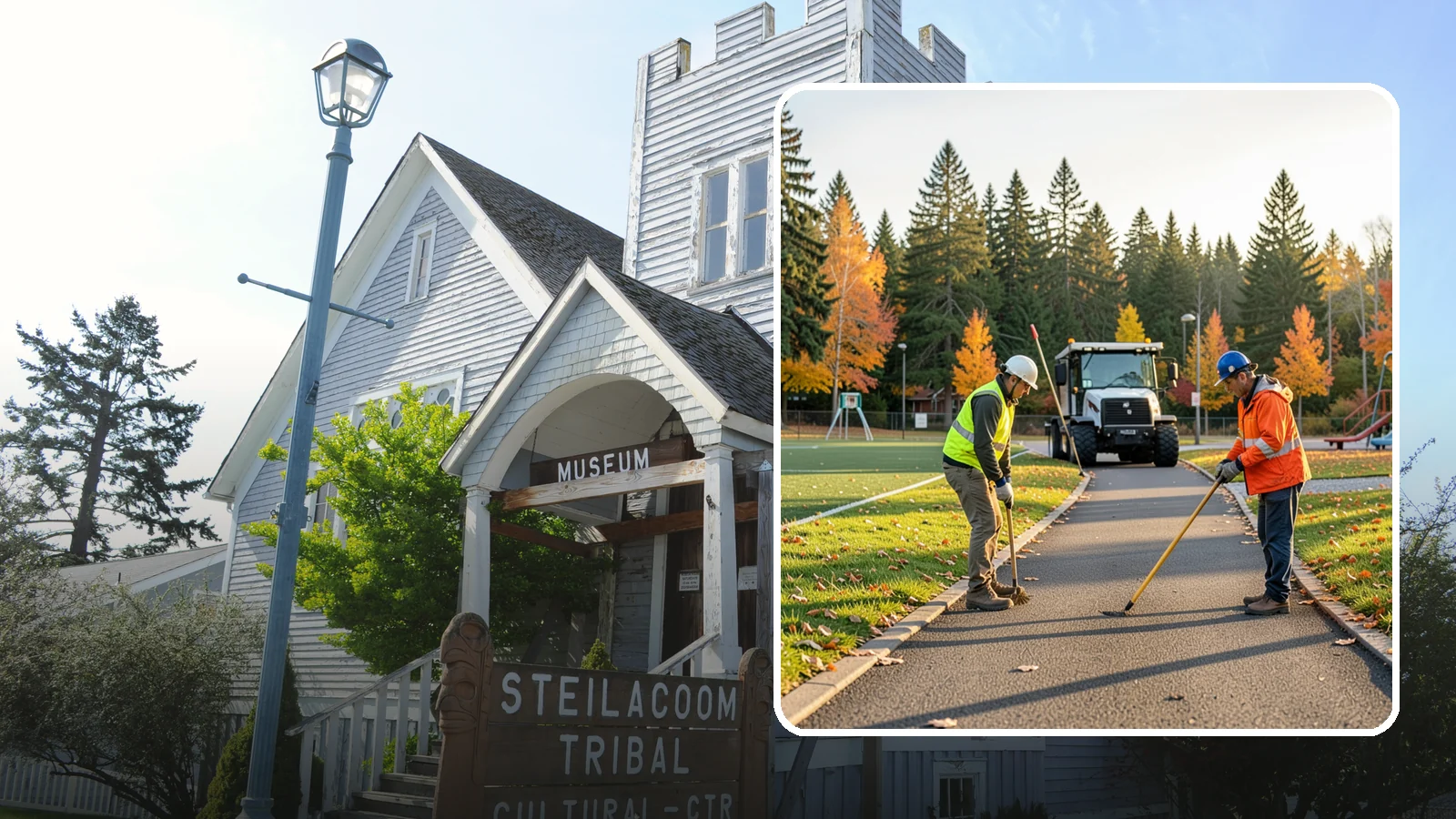 Trail Maintenance in Steilacoom, Pierce County, WA - Routine maintenance of multi-use trails to keep surfaces safe, drainable, and accessible to the public.