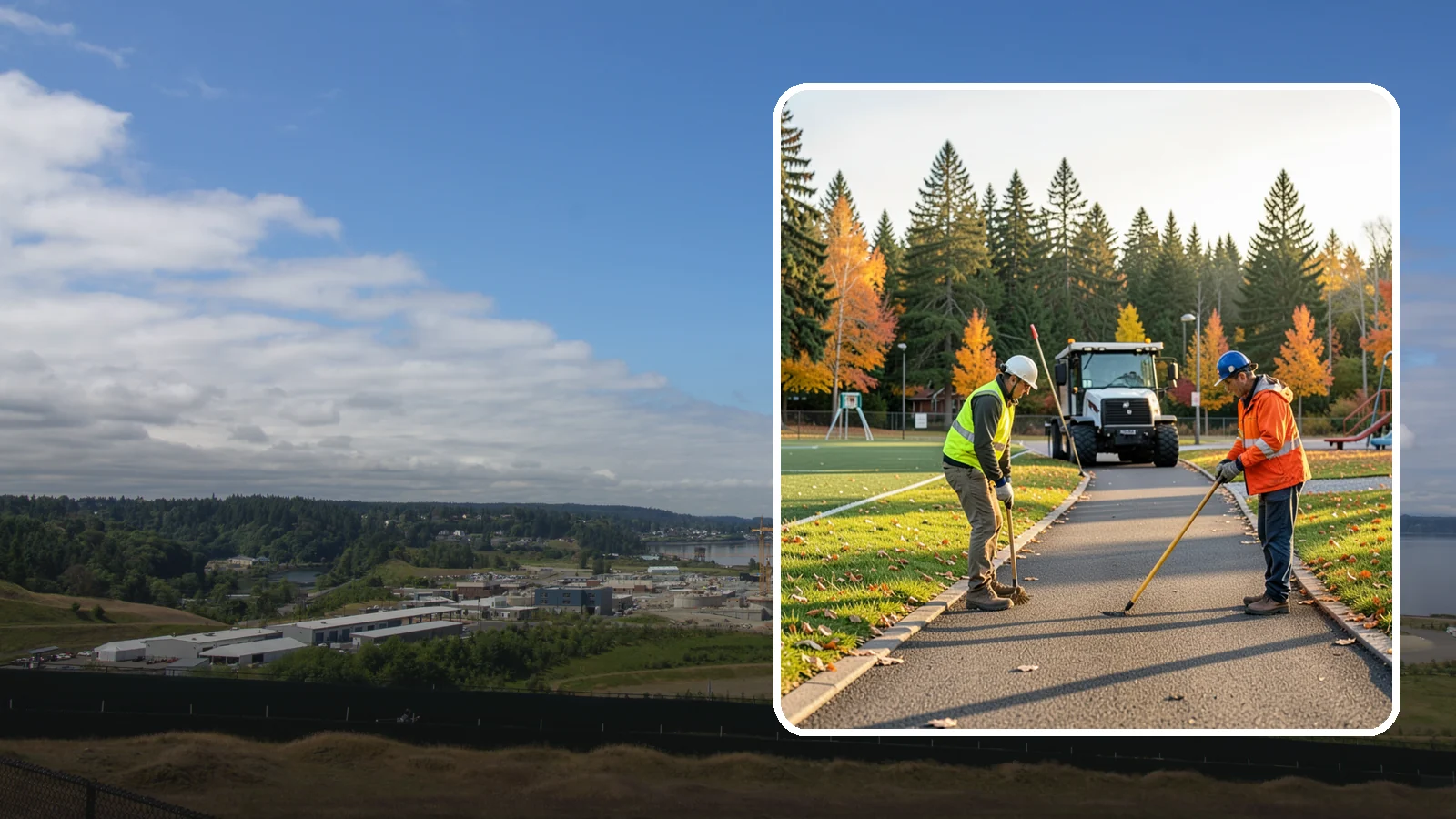 Trail Maintenance in University Place, Pierce County, WA - Routine maintenance of multi-use trails to keep surfaces safe, drainable, and accessible to the public.