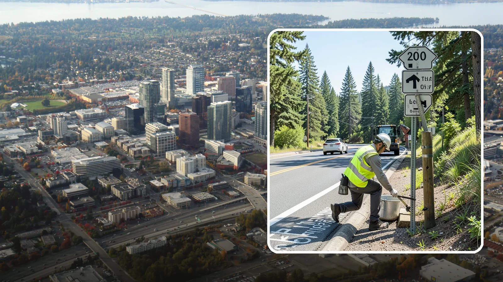 Trail Signage Maintenance in Bellevue, King County, WA - Maintenance and replacement of trail signage for wayfinding, safety, and regulatory clarity.