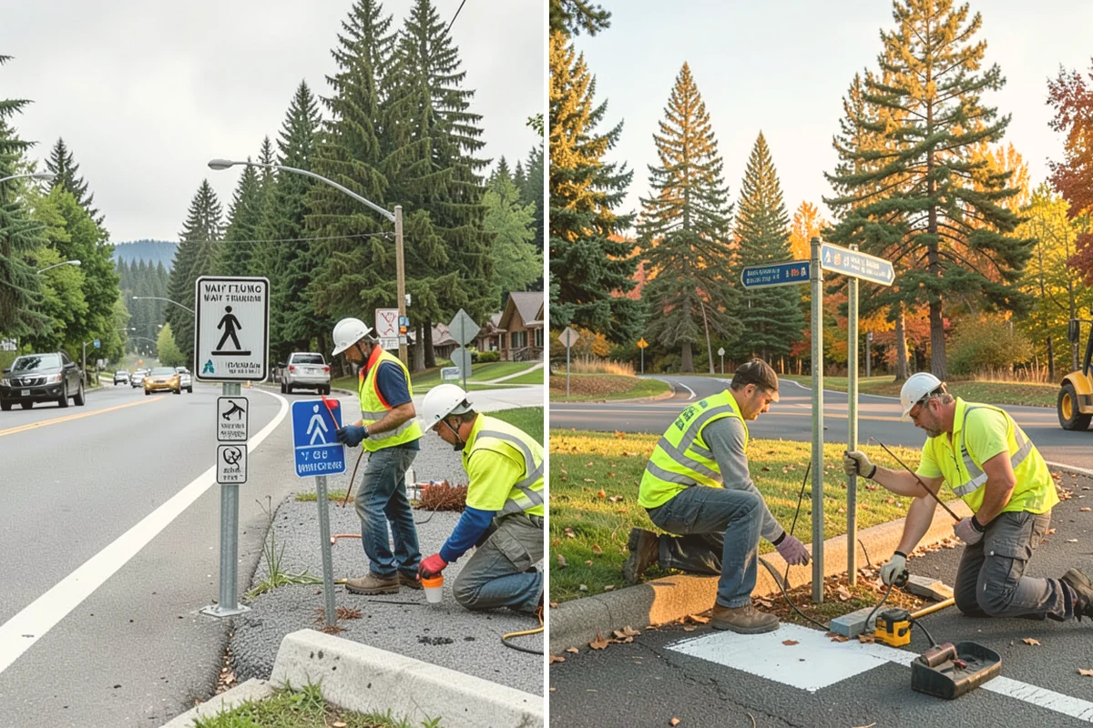 Trail Signage in Bellevue, King County, WA - Walk the corridor to confirm decision points and sign spacing