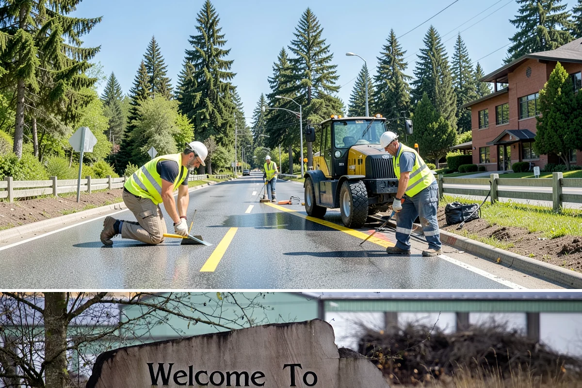 Trail Signage in Buckley, Pierce County, WA - Trail installations favor the drier late-spring through early-fall window when path surfaces and access routes are firm and...