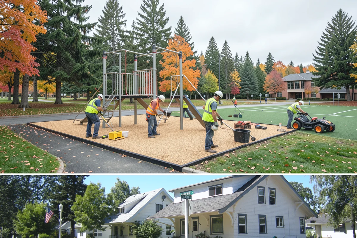 Trail Signage in DuPont, Pierce County, WA - Trail installations favor the drier late-spring through early-fall window when path surfaces and access routes are firm and...
