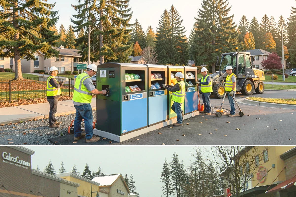 Trail Signage in Mill Creek, Snohomish County, WA - Trail installations favor the drier late-spring through early-fall window when path surfaces and access routes are firm and...