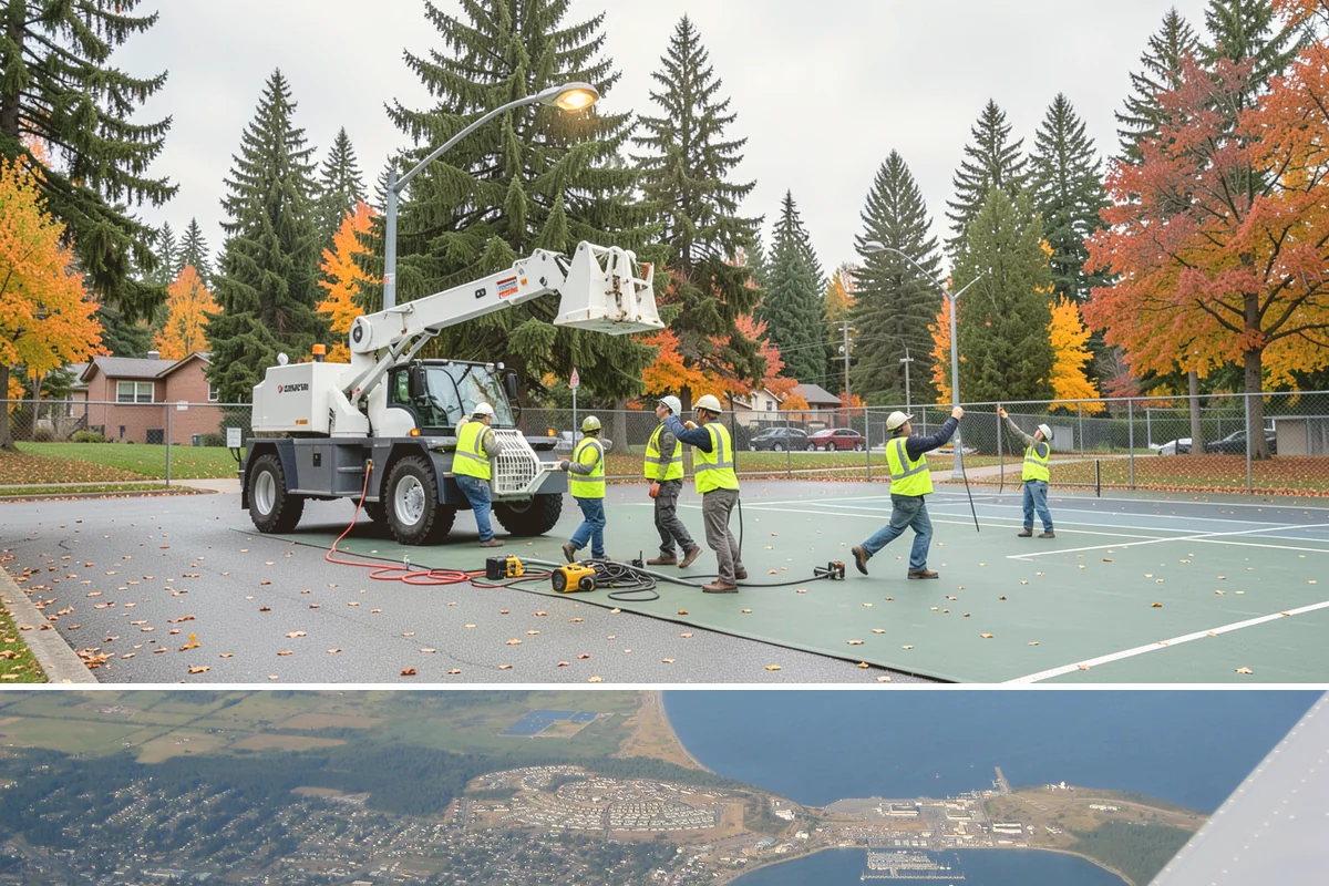 Trail Signage in Oak Harbor, Island County, WA - Trail installations favor the drier late-spring through early-fall window when path surfaces and access routes are firm and...