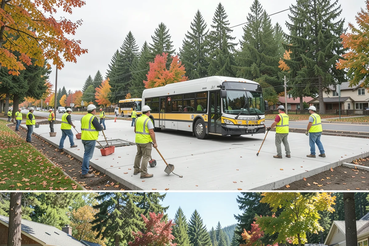 Trail Signage in Orting, Pierce County, WA - Trail installations favor the drier late-spring through early-fall window when path surfaces and access routes are firm and...