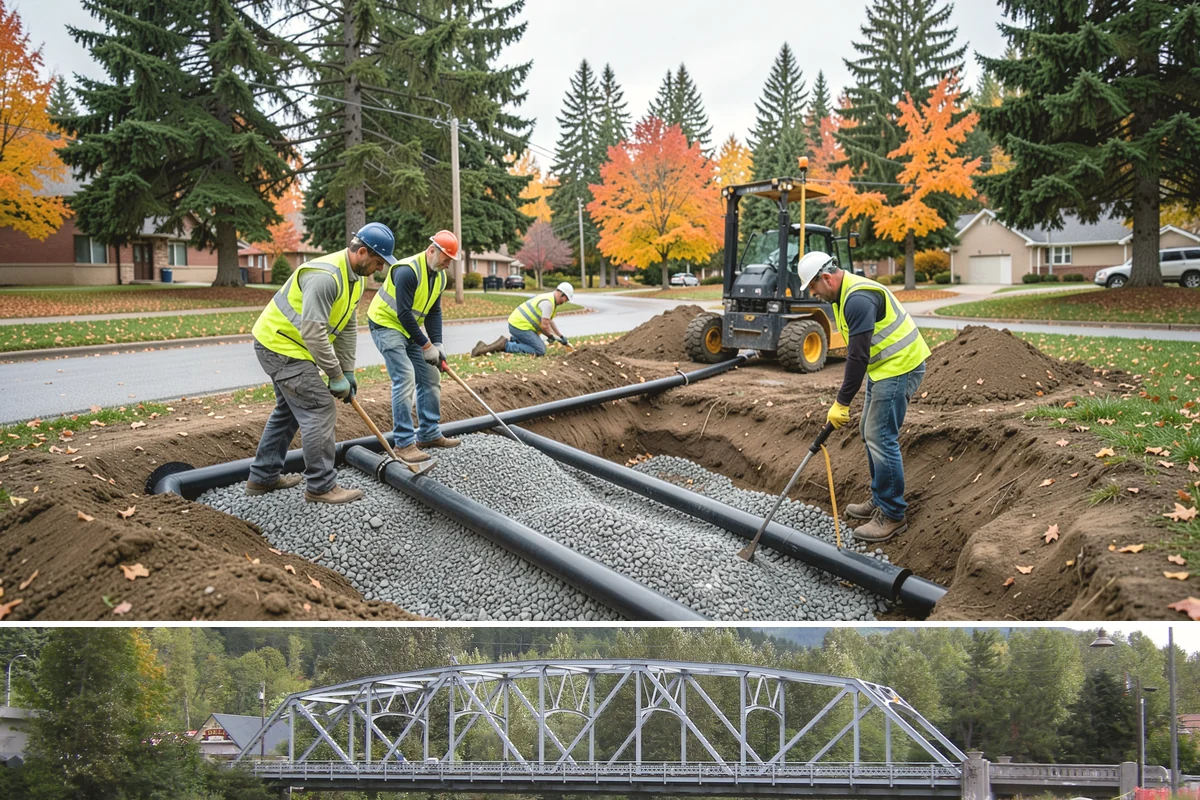 Trail Signage in Skykomish, King County, WA - Trail installations favor the drier late-spring through early-fall window when path surfaces and access routes are firm and...