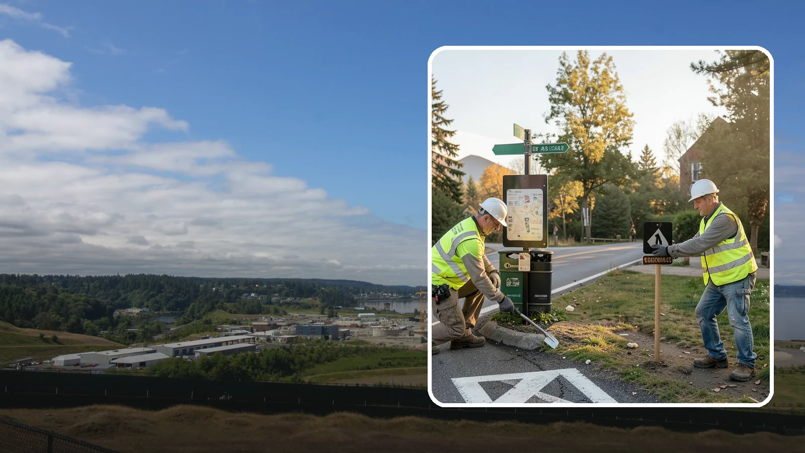 Trail Signage in University Place, Pierce County, WA - We install trail wayfinding, mileage, and regulatory signs sized and placed for pedestrians, cyclists, and equestrians.