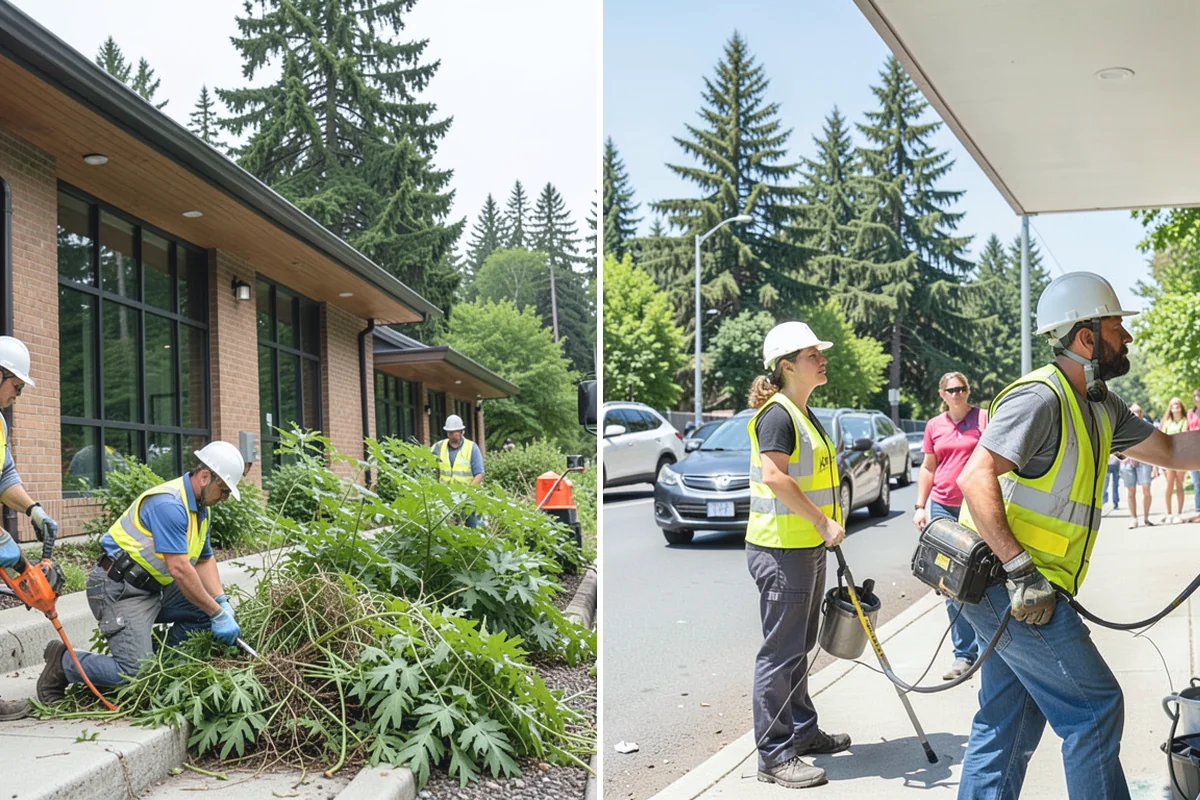 Trail Vegetation Clearing in Auburn, King County, WA - Survey encroachment and clearance deficits along the trail