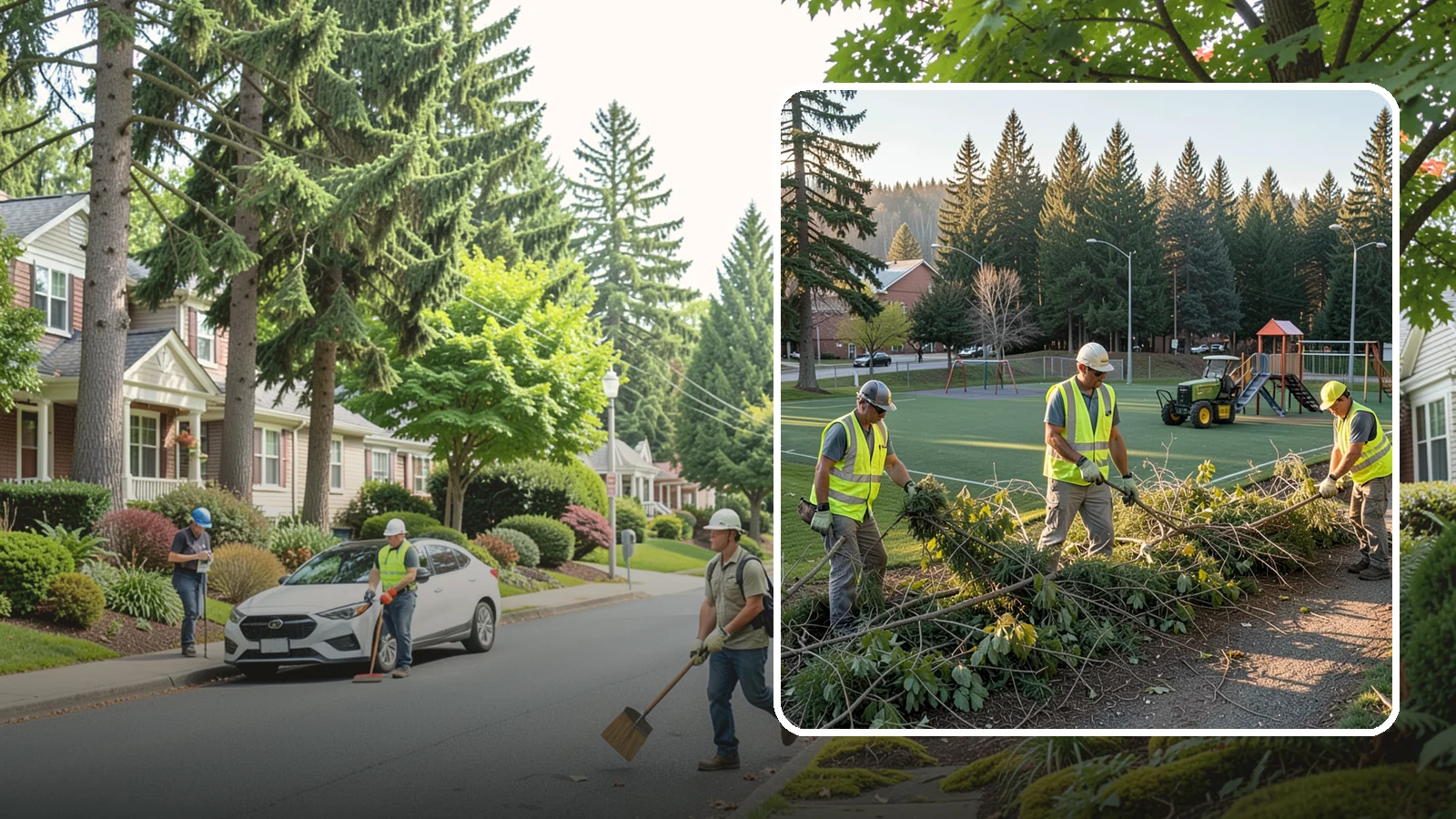 Trail Vegetation Clearing in Beaux Arts Village, King County, WA - Clearing of encroaching brush and overgrowth to restore trail width, sightlines, and safe passage.
