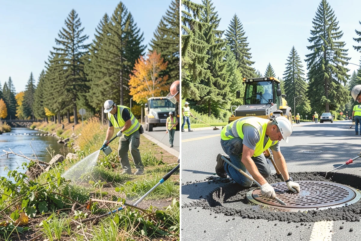 Trail Vegetation Clearing in Issaquah, King County, WA - Survey encroachment and clearance deficits along the trail