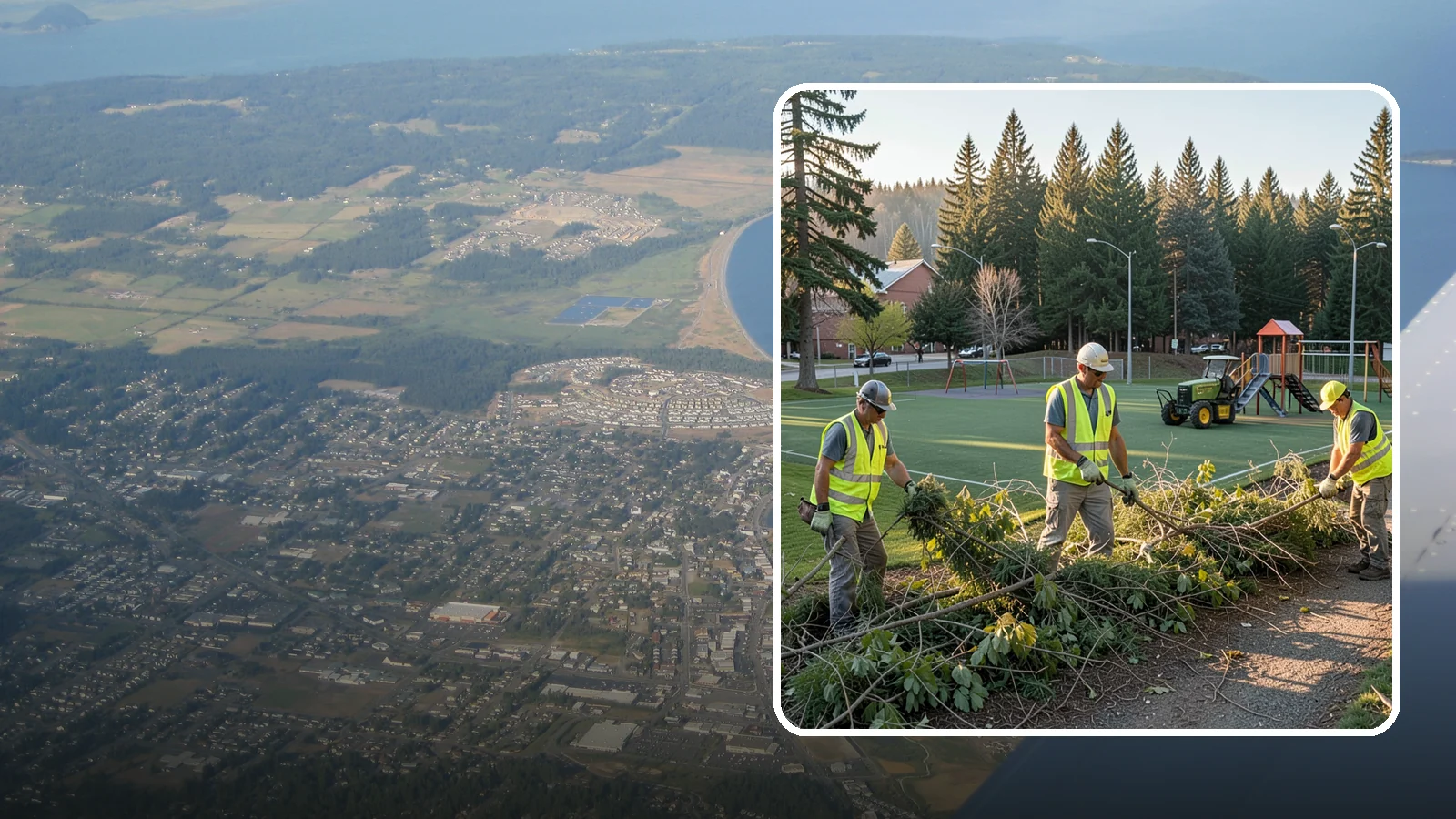 Trail Vegetation Clearing in Oak Harbor, Island County, WA - Clearing of encroaching brush and overgrowth to restore trail width, sightlines, and safe passage.