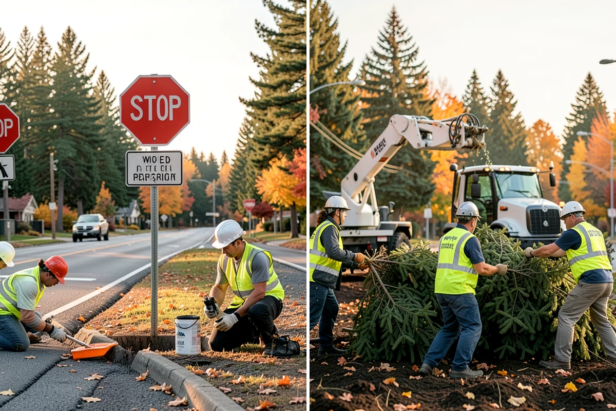 Trail Vegetation Clearing in Puyallup, Pierce County, WA - Survey encroachment and clearance deficits along the trail