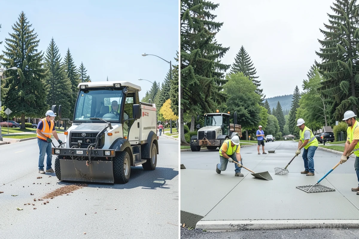 Trail Vegetation Clearing in South Prairie, Pierce County, WA - Survey encroachment and clearance deficits along the trail