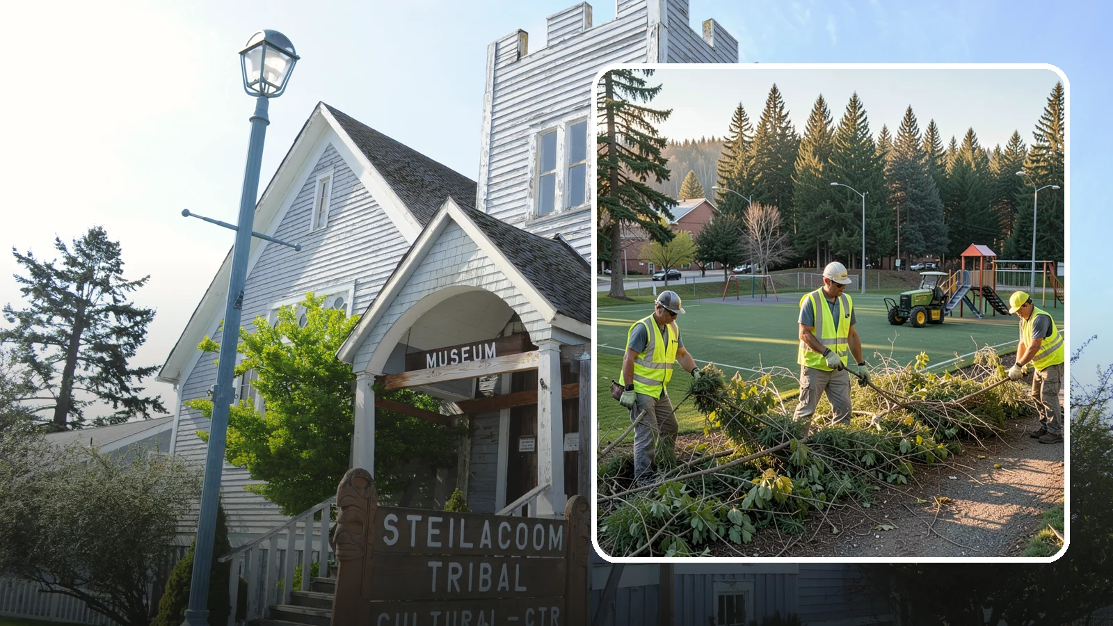 Trail Vegetation Clearing in Steilacoom, Pierce County, WA - Clearing of encroaching brush and overgrowth to restore trail width, sightlines, and safe passage.