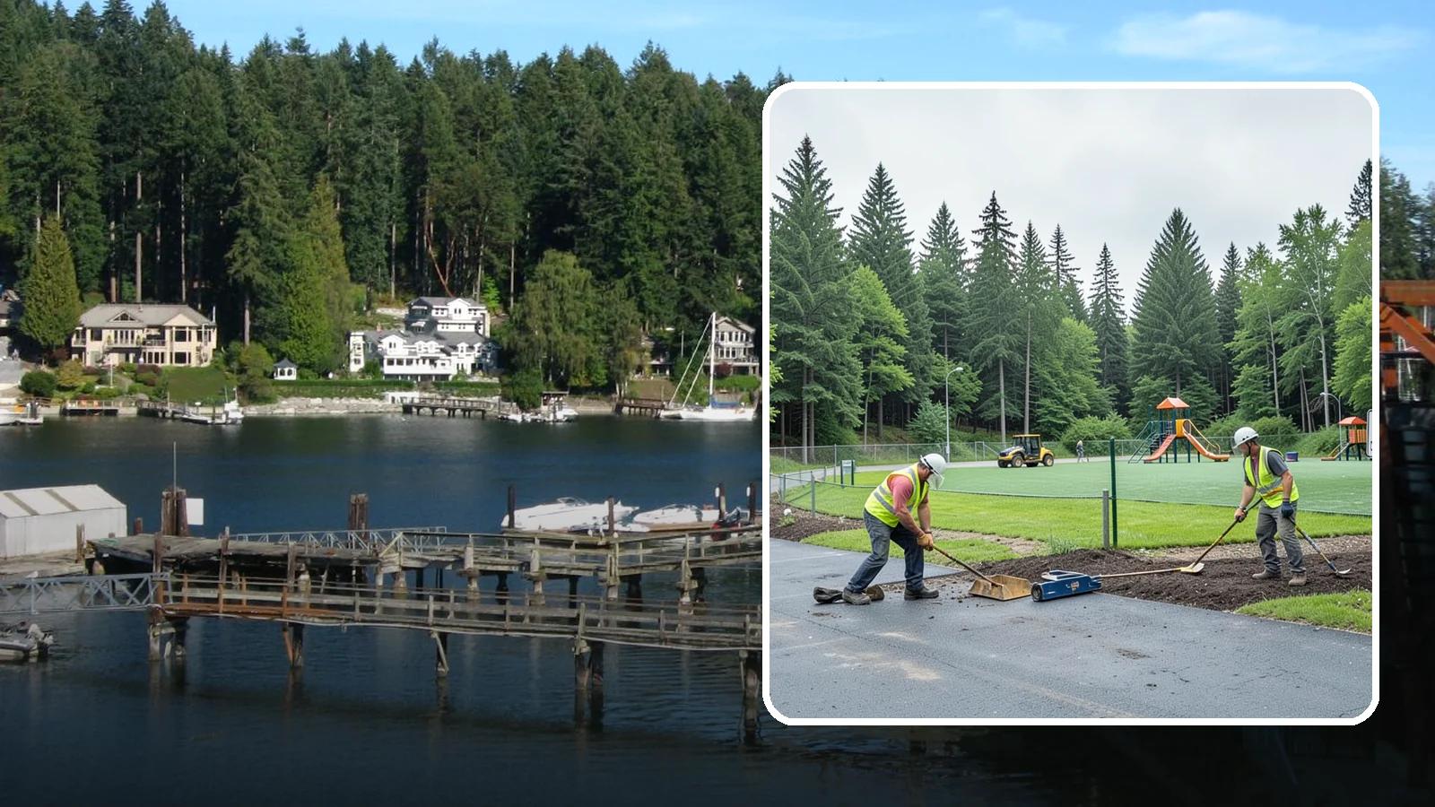 Trailhead Maintenance in Gig Harbor, Pierce County, WA - Upkeep of trailhead facilities including parking, signage, kiosks, and access improvements.