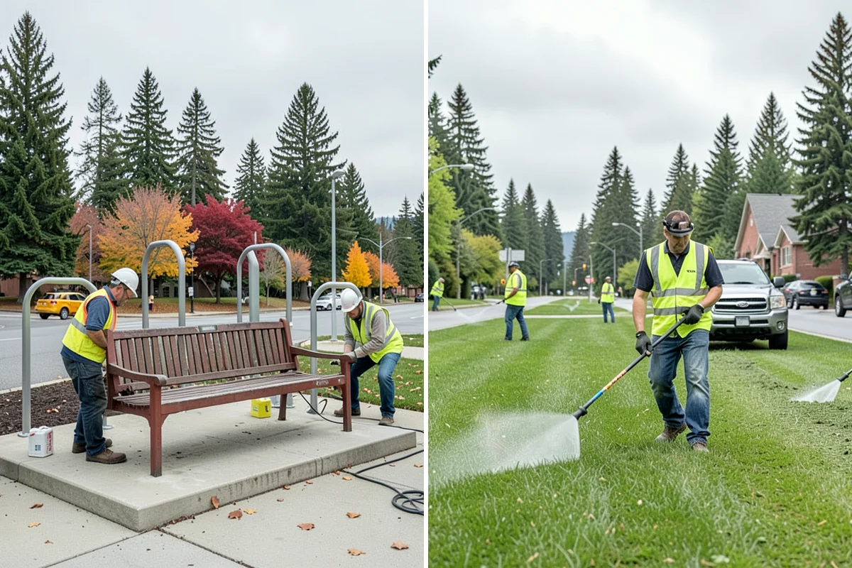 Trailhead Maintenance in Hunts Point, King County, WA - Inspect parking, signage, kiosks, and access features
