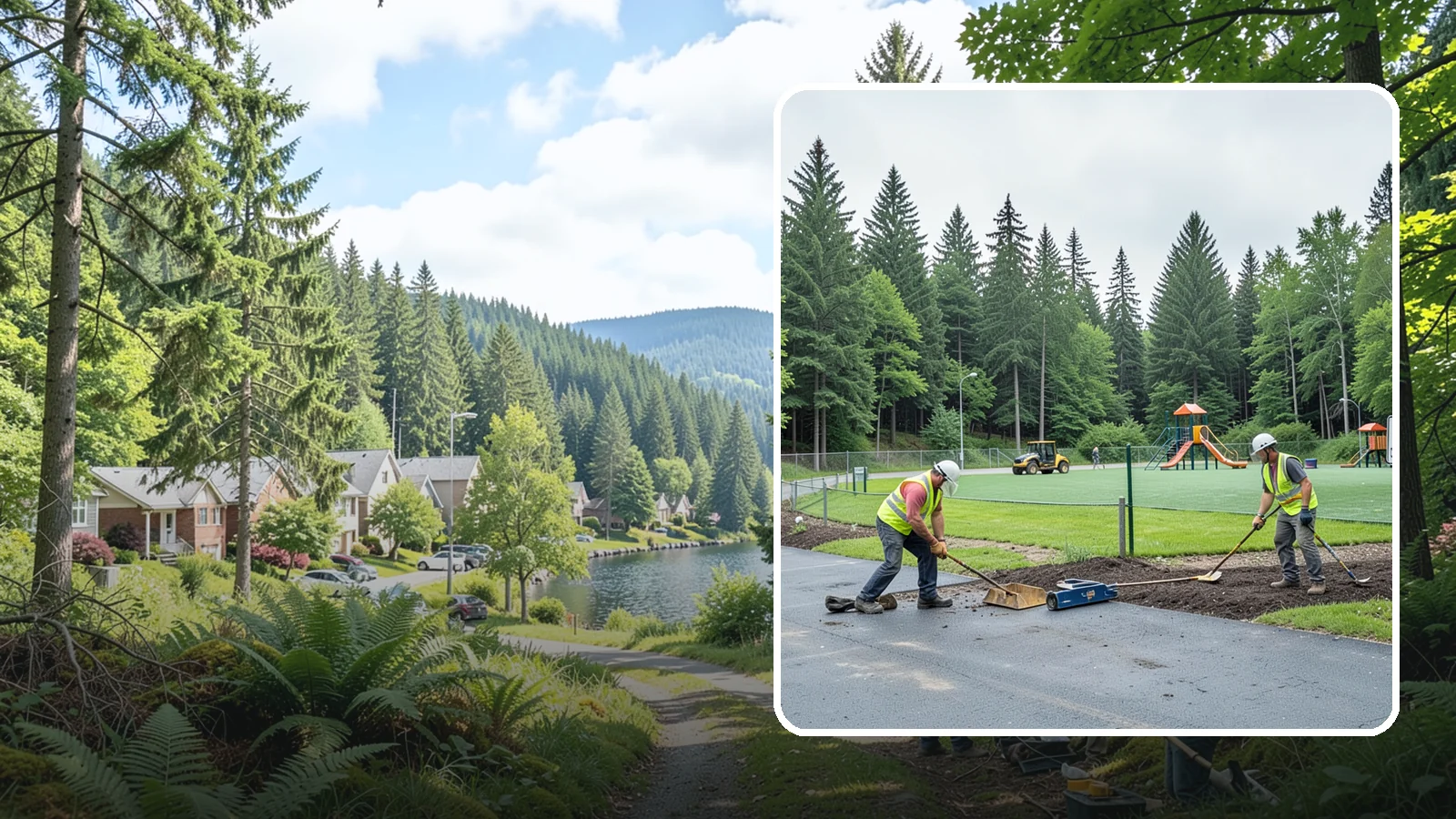 Trailhead Maintenance in Lake Forest Park, King County, WA - Upkeep of trailhead facilities including parking, signage, kiosks, and access improvements.