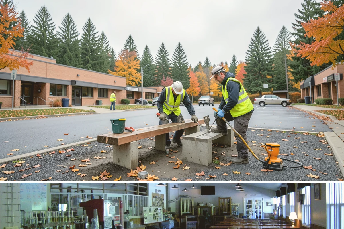 Transit Facility Cleaning in Black Diamond, King County, WA - Cleaning runs year-round given constant transit use, with frequency scaled up in high-ridership seasons and around major events.