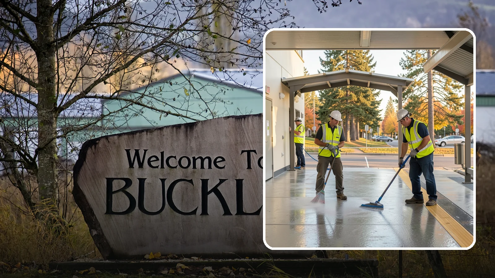 Transit Facility Cleaning in Buckley, Pierce County, WA - We pressure wash transit centers, shelters, and platforms to maintain clean, safe public transportation spaces in Western...
