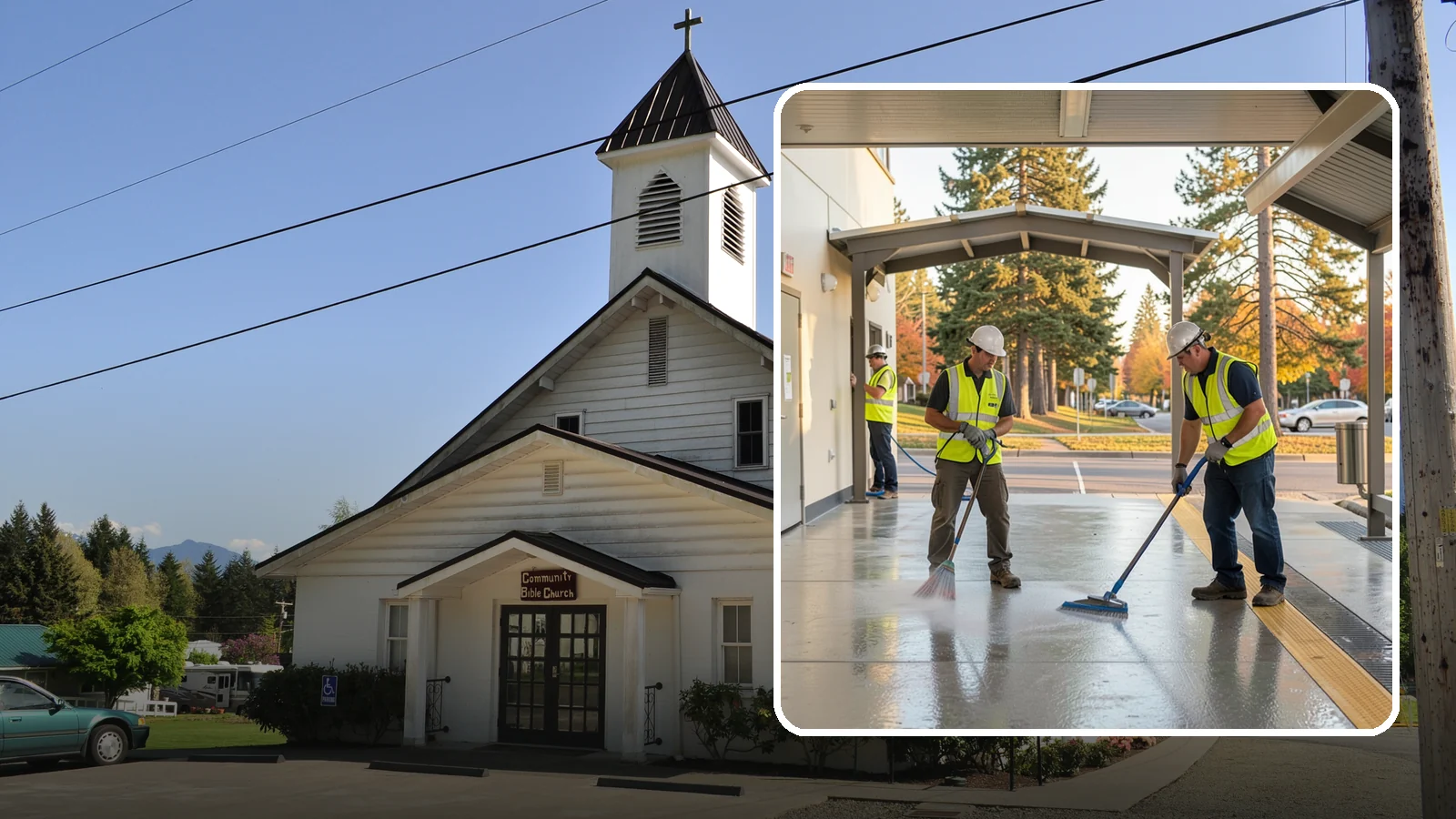Transit Facility Cleaning in Concrete, Skagit County, WA - We pressure wash transit centers, shelters, and platforms to maintain clean, safe public transportation spaces in Western...