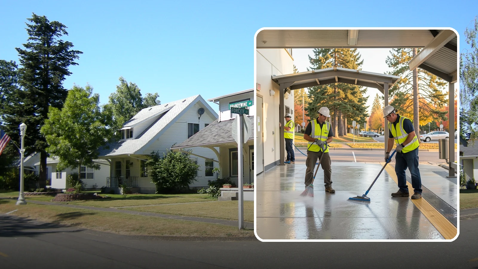 Transit Facility Cleaning in DuPont, Pierce County, WA - We pressure wash transit centers, shelters, and platforms to maintain clean, safe public transportation spaces in Western...