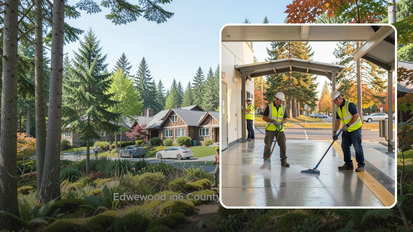 Transit Facility Cleaning in Edgewood, Pierce County, WA - We pressure wash transit centers, shelters, and platforms to maintain clean, safe public transportation spaces in Western...