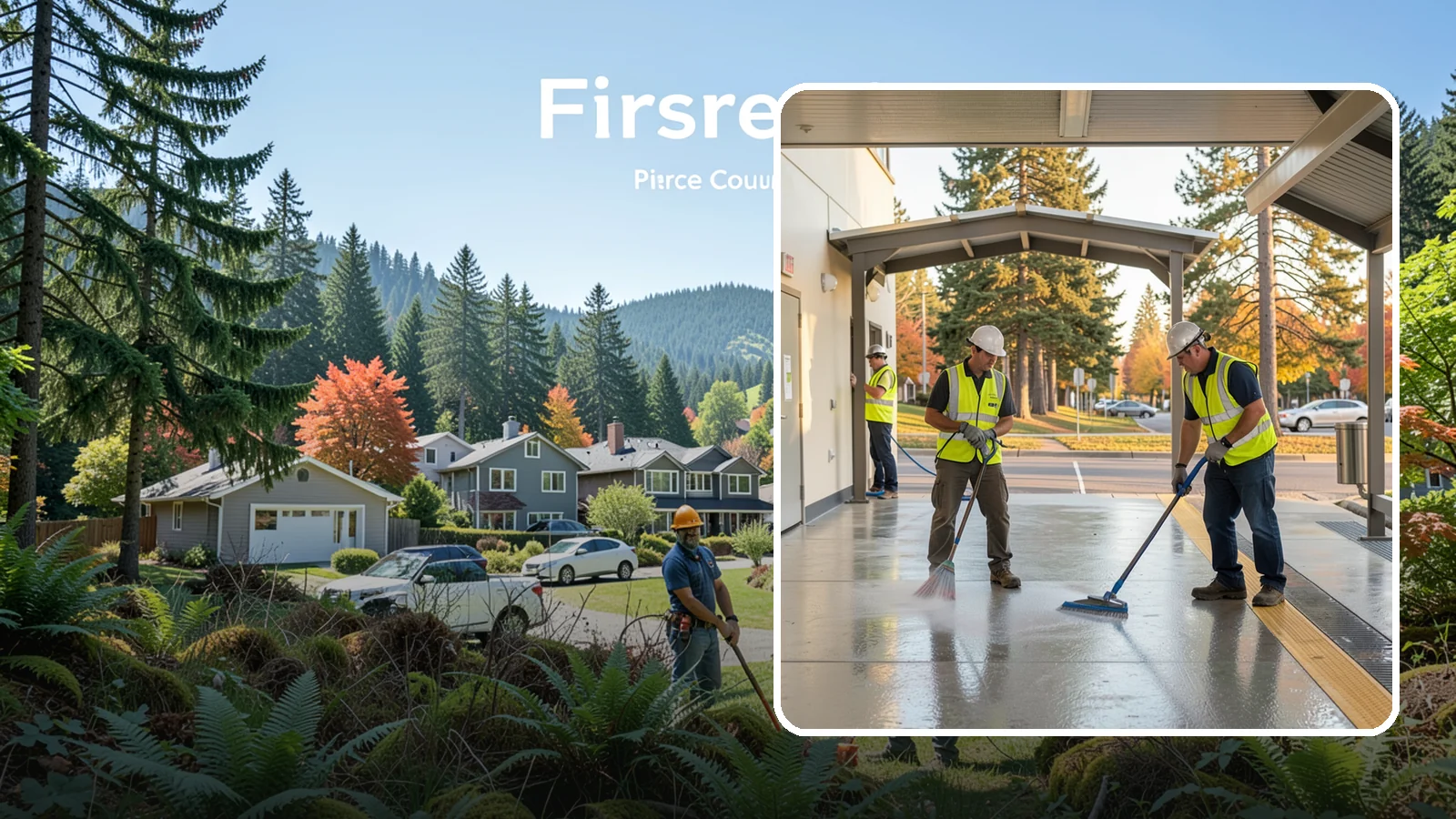 Transit Facility Cleaning in Fircrest, Pierce County, WA - We pressure wash transit centers, shelters, and platforms to maintain clean, safe public transportation spaces in Western...