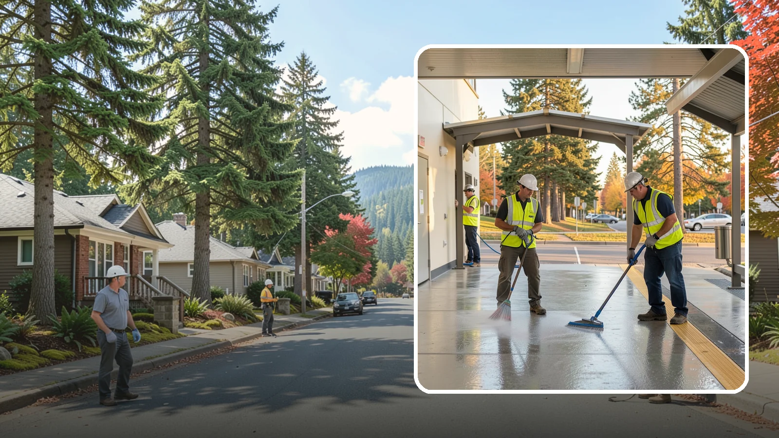 Transit Facility Cleaning in Hunts Point, King County, WA - We pressure wash transit centers, shelters, and platforms to maintain clean, safe public transportation spaces in Western...