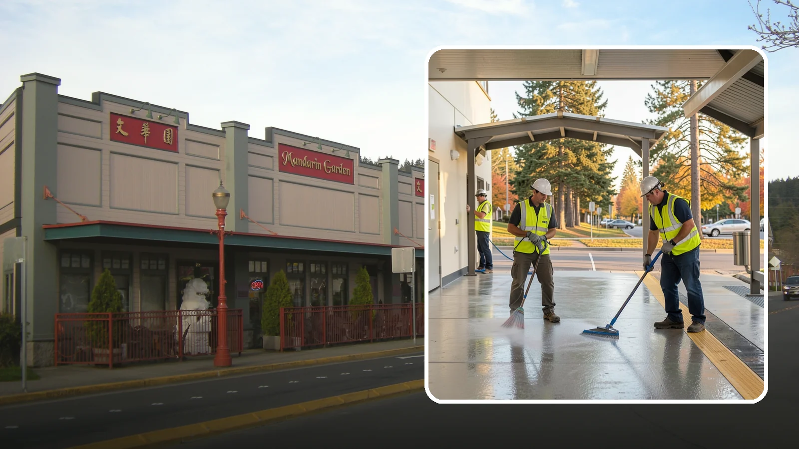 Transit Facility Cleaning in Issaquah, King County, WA - We pressure wash transit centers, shelters, and platforms to maintain clean, safe public transportation spaces in Western...