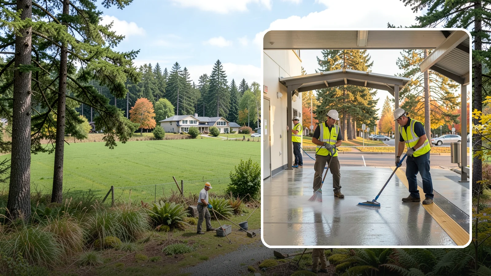 Transit Facility Cleaning in Lyman, Skagit County, WA - We pressure wash transit centers, shelters, and platforms to maintain clean, safe public transportation spaces in Western...