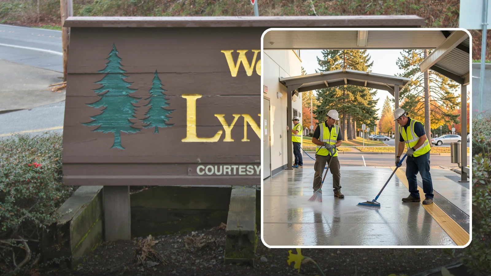 Transit Facility Cleaning in Lynnwood, Snohomish County, WA - We pressure wash transit centers, shelters, and platforms to maintain clean, safe public transportation spaces in Western...