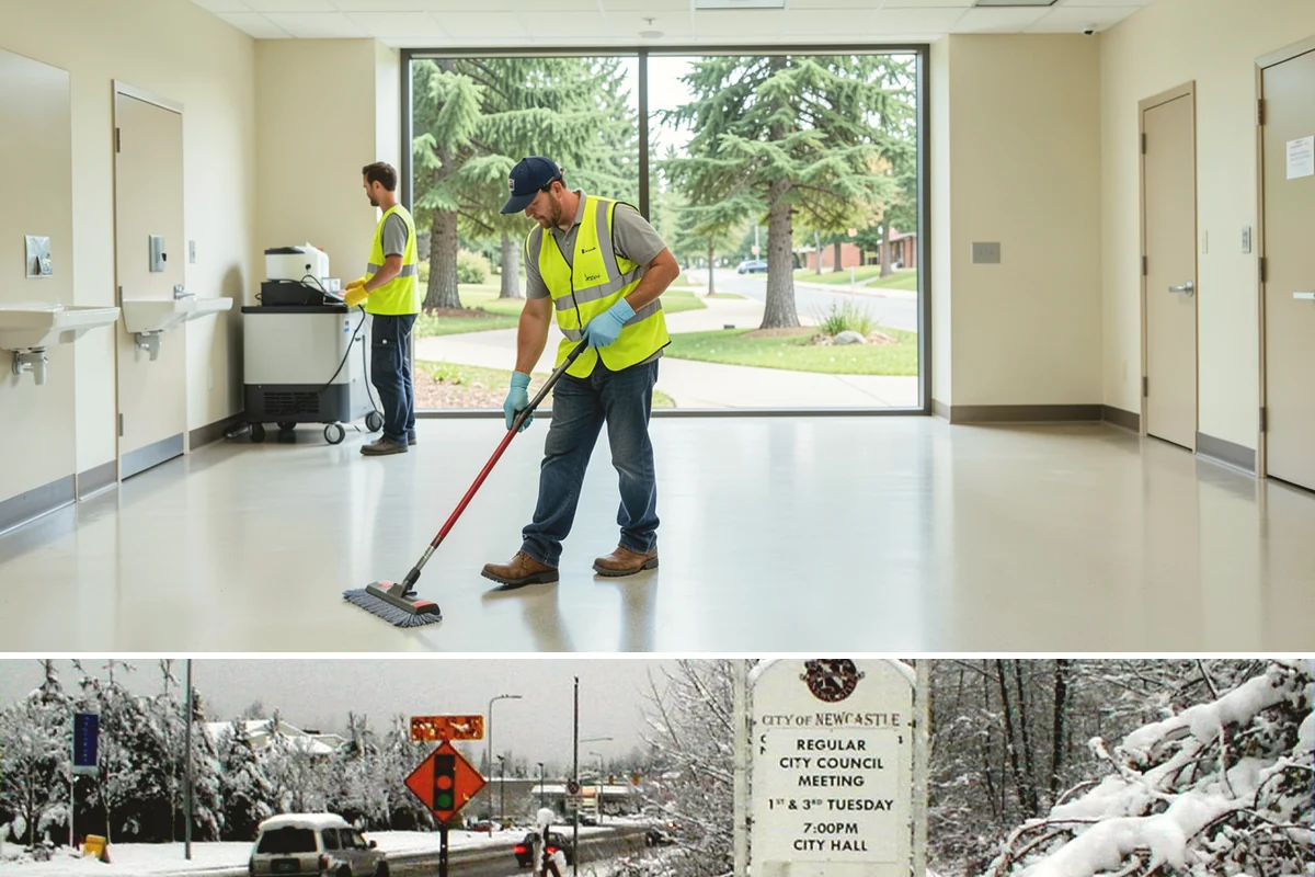 Transit Facility Cleaning in Newcastle, King County, WA - Cleaning runs year-round given constant transit use, with frequency scaled up in high-ridership seasons and around major events.