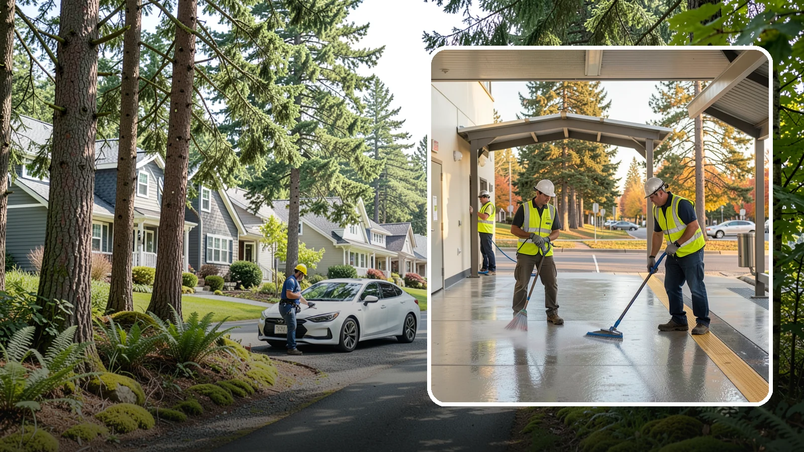 Transit Facility Cleaning in Normandy Park, King County, WA - We pressure wash transit centers, shelters, and platforms to maintain clean, safe public transportation spaces in Western...