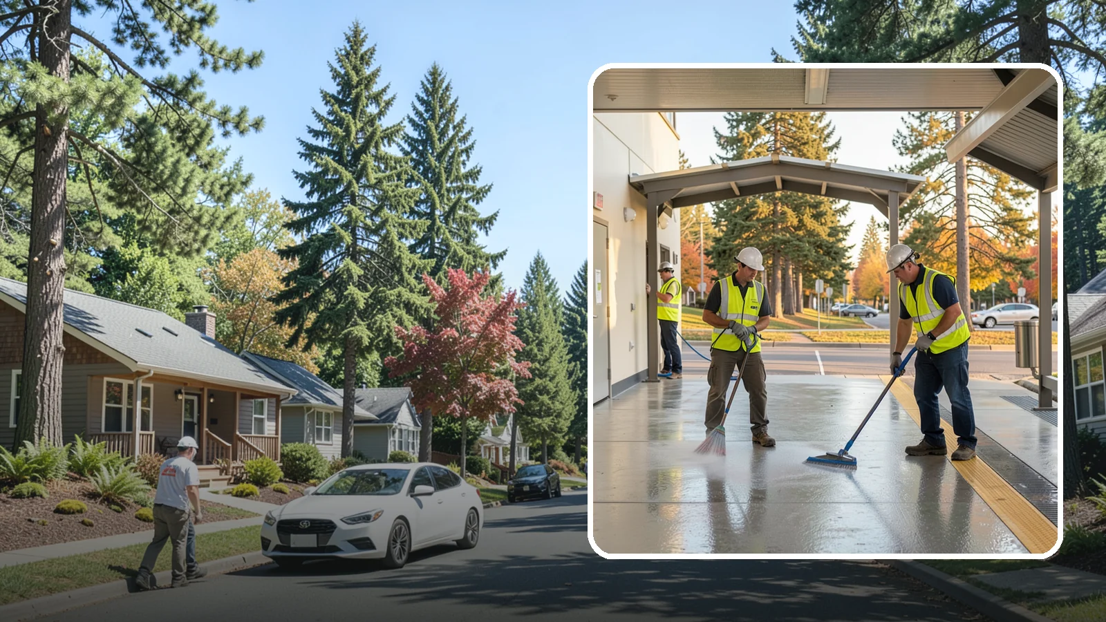 Transit Facility Cleaning in Orting, Pierce County, WA - We pressure wash transit centers, shelters, and platforms to maintain clean, safe public transportation spaces in Western...