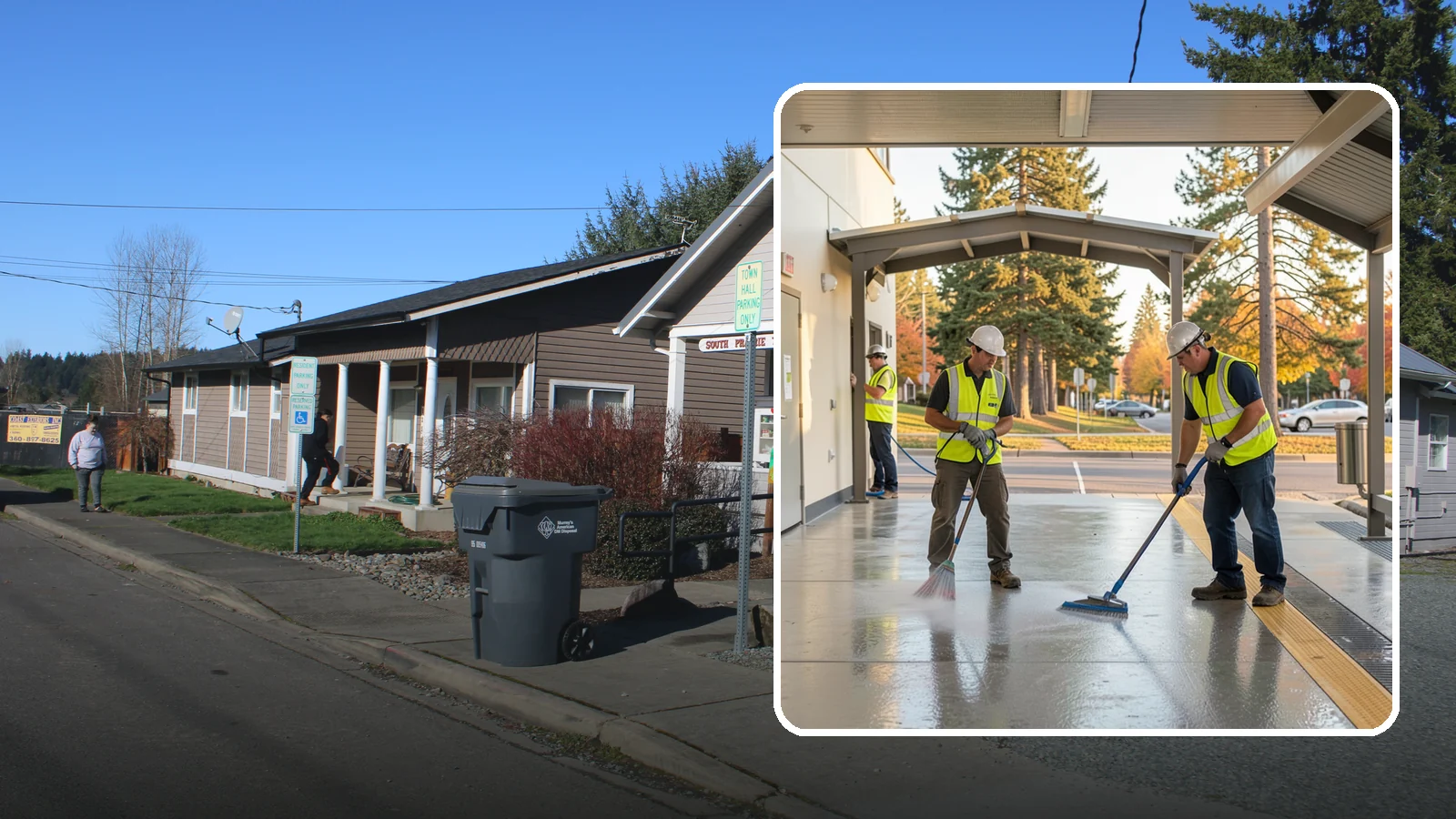 Transit Facility Cleaning in South Prairie, Pierce County, WA - We pressure wash transit centers, shelters, and platforms to maintain clean, safe public transportation spaces in Western...
