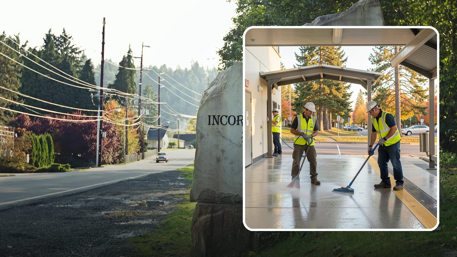 Transit Facility Cleaning in Wilkeson, Pierce County, WA - We pressure wash transit centers, shelters, and platforms to maintain clean, safe public transportation spaces in Western...