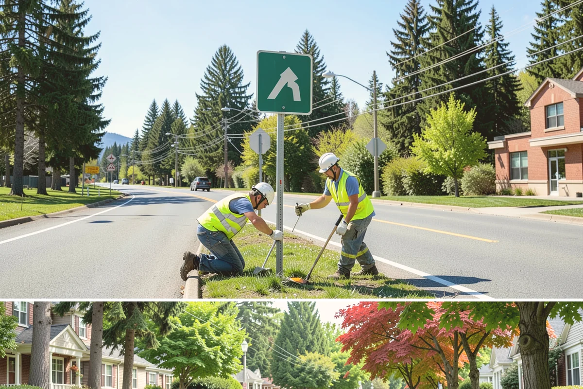 Transit Facility Grounds Maintenance in Beaux Arts Village, King County, WA - Leaf and debris management peak in autumn when falling foliage threatens platform slip hazards and drain blockages.