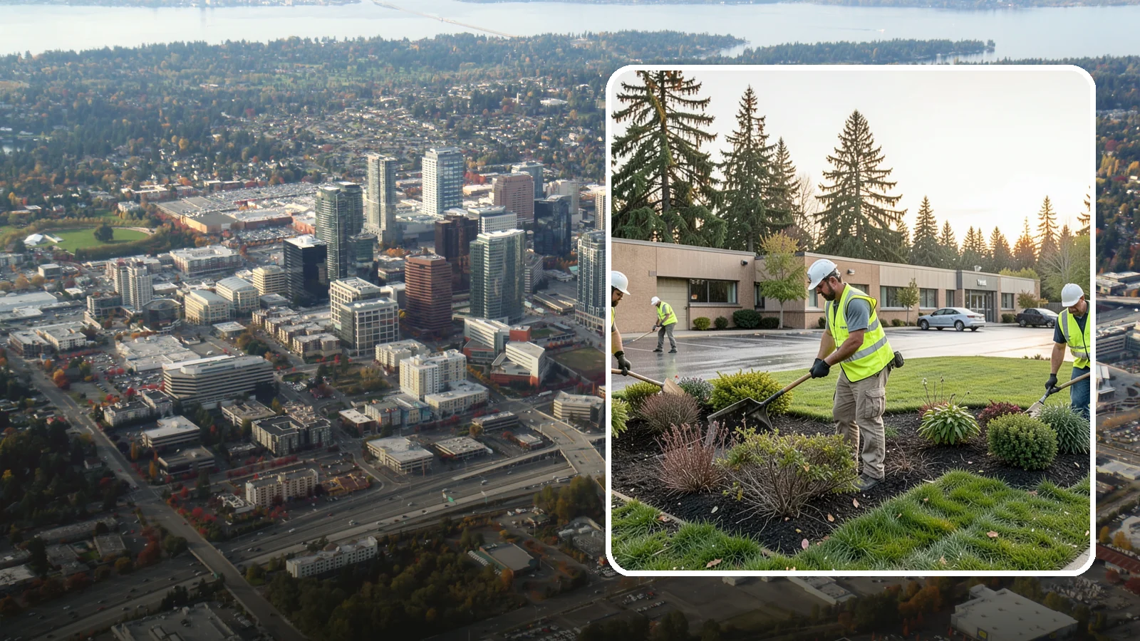 Transit Facility Grounds Maintenance in Bellevue, King County, WA - Grounds maintenance for transit centers, park-and-rides, and bus bases across Western Washington transit agencies.