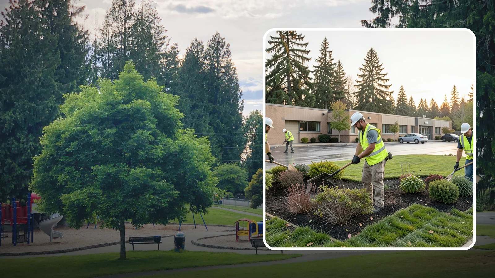 Transit Facility Grounds Maintenance in Bonney Lake, Pierce County, WA - Grounds maintenance for transit centers, park-and-rides, and bus bases across Western Washington transit agencies.