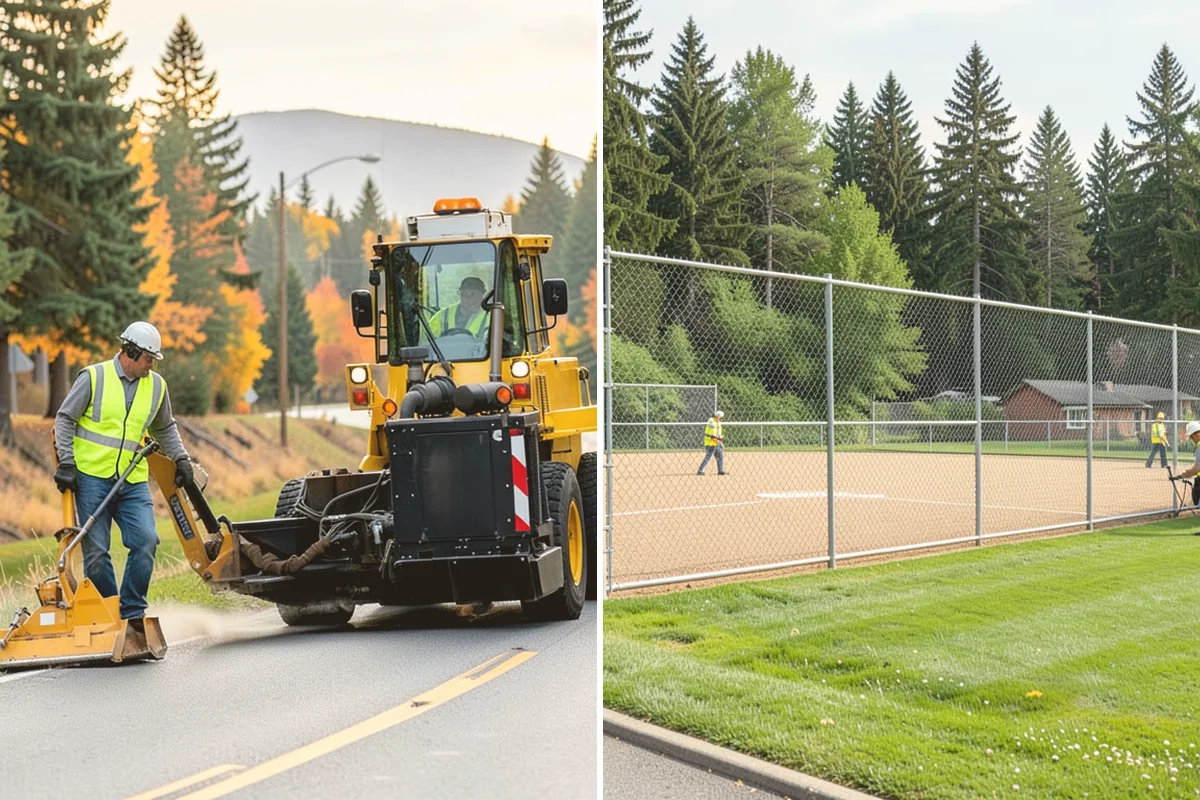 Transit Facility Grounds Maintenance in Brier, Snohomish County, WA - Coordinate with transit operations to identify active lanes and safe work windows