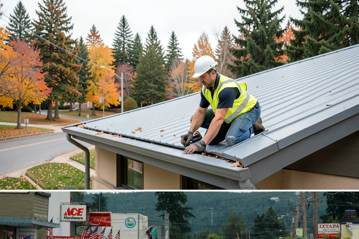 Transit Facility Grounds Maintenance in Carnation, King County, WA - Leaf and debris management peak in autumn when falling foliage threatens platform slip hazards and drain blockages.