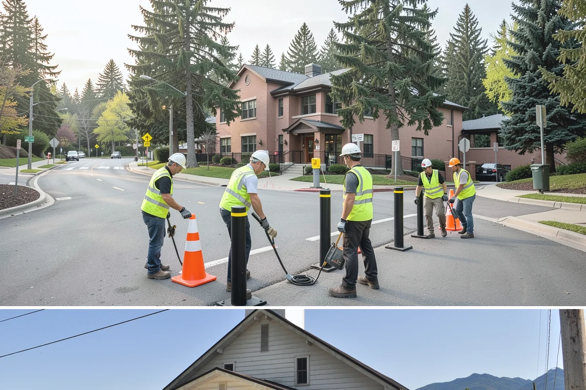 Transit Facility Grounds Maintenance in Concrete, Skagit County, WA - Leaf and debris management peak in autumn when falling foliage threatens platform slip hazards and drain blockages.