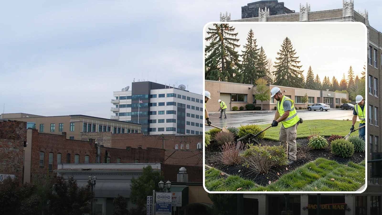 Transit Facility Grounds Maintenance in Everett, Snohomish County, WA - Grounds maintenance for transit centers, park-and-rides, and bus bases across Western Washington transit agencies.