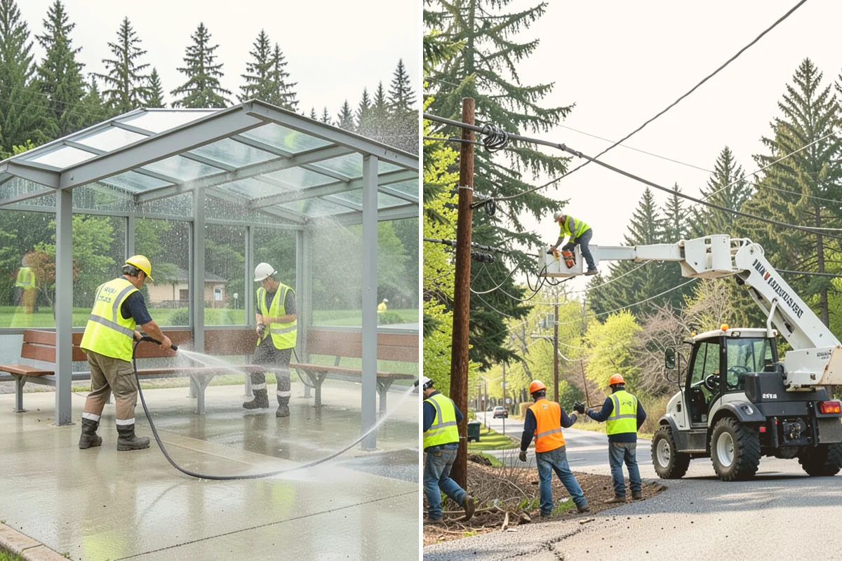 Transit Facility Grounds Maintenance in Fife, Pierce County, WA - Coordinate with transit operations to identify active lanes and safe work windows