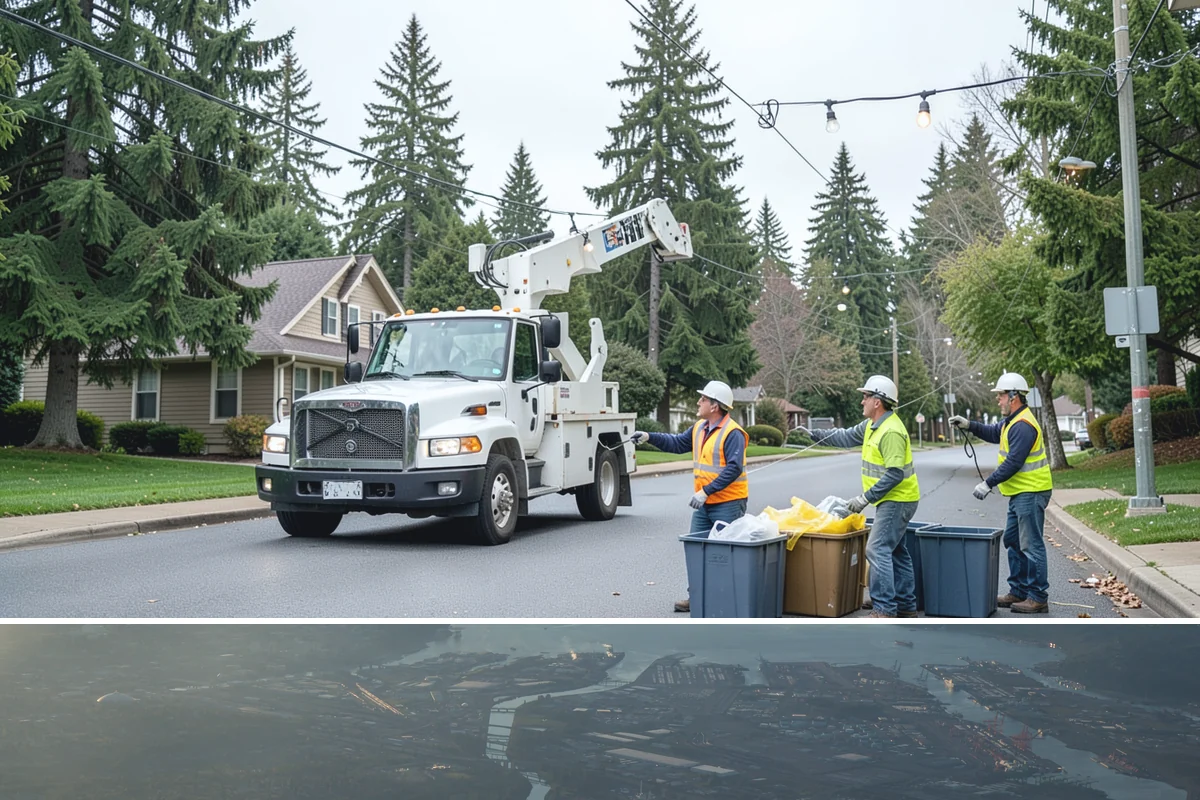 Transit Facility Grounds Maintenance in Fife, Pierce County, WA - Leaf and debris management peak in autumn when falling foliage threatens platform slip hazards and drain blockages.