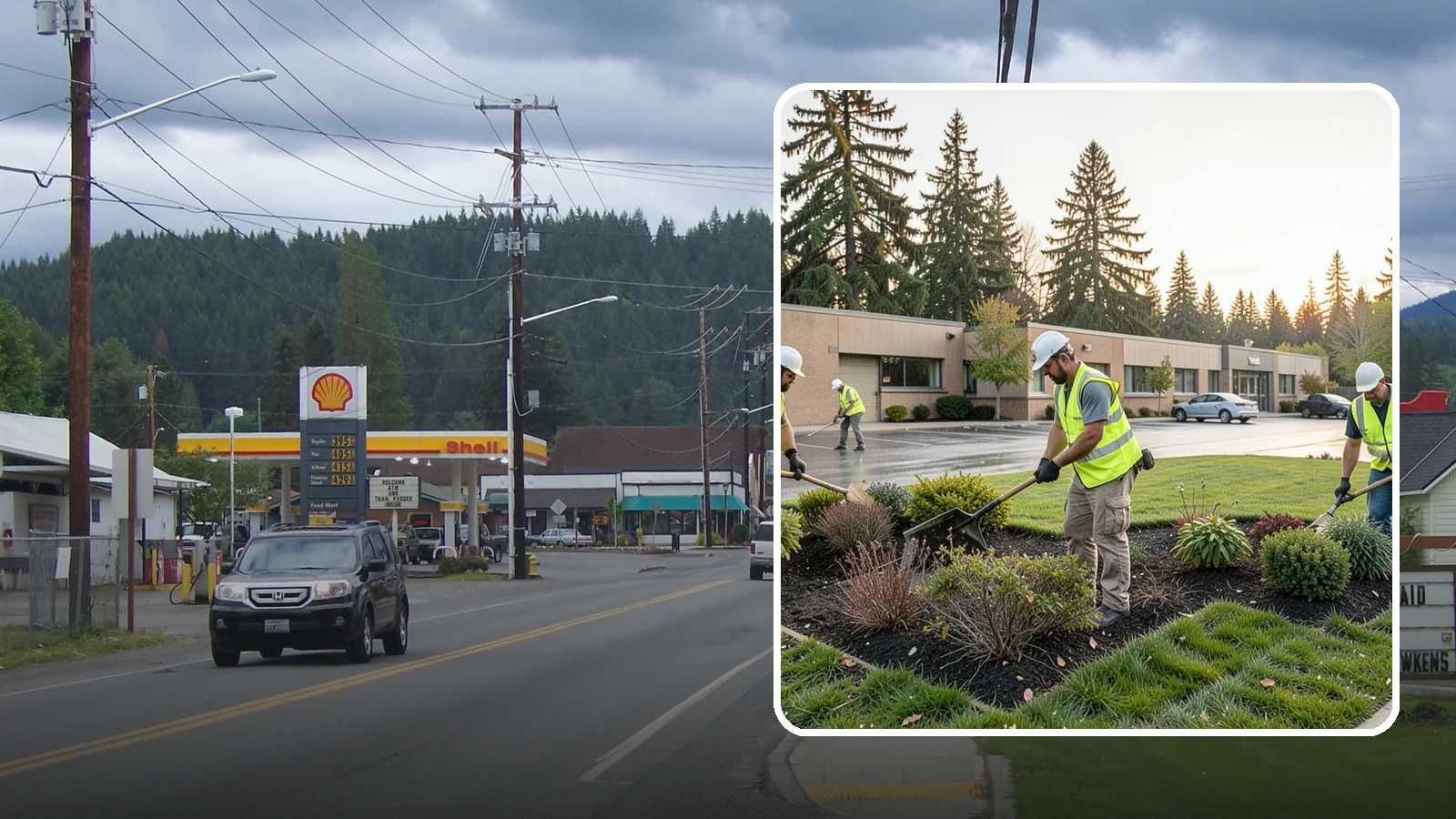 Transit Facility Grounds Maintenance in Granite Falls, Snohomish County, WA - Grounds maintenance for transit centers, park-and-rides, and bus bases across Western Washington transit agencies.
