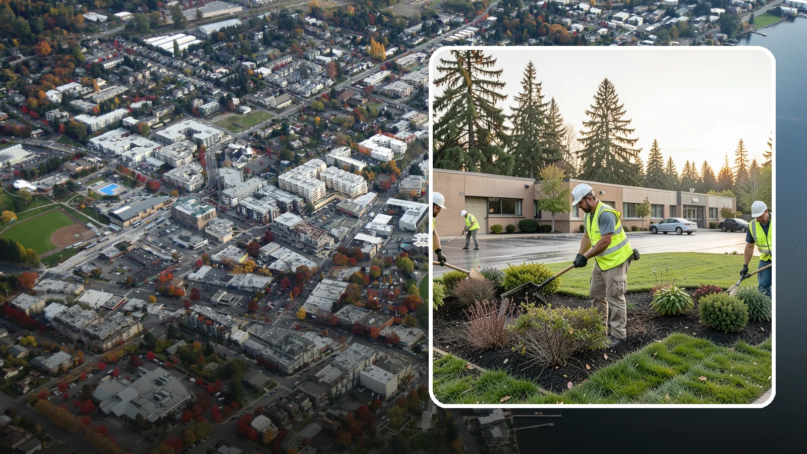 Transit Facility Grounds Maintenance in Kirkland, King County, WA - Grounds maintenance for transit centers, park-and-rides, and bus bases across Western Washington transit agencies.